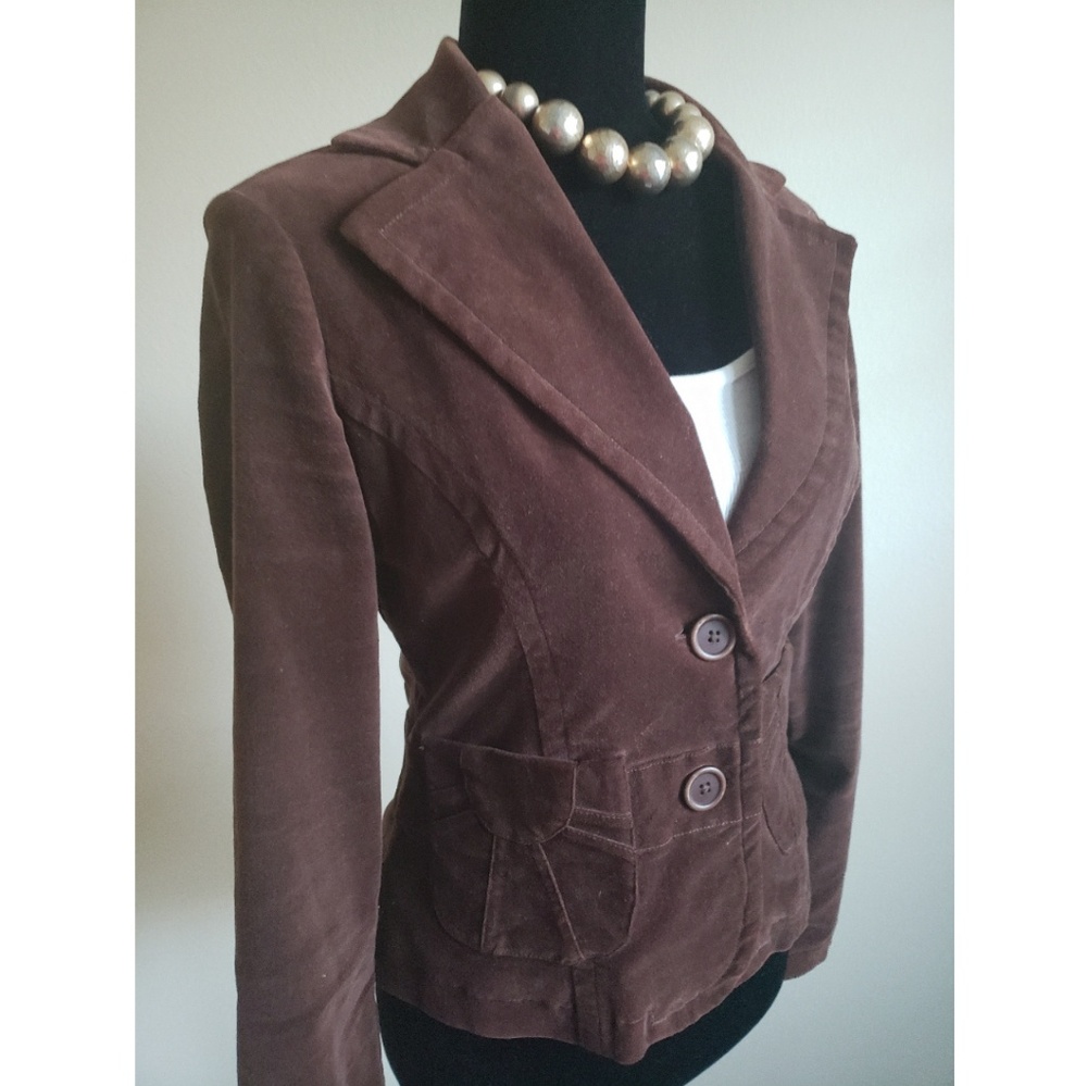 *2F25* Twenty One Large Brown Button-down Blazer